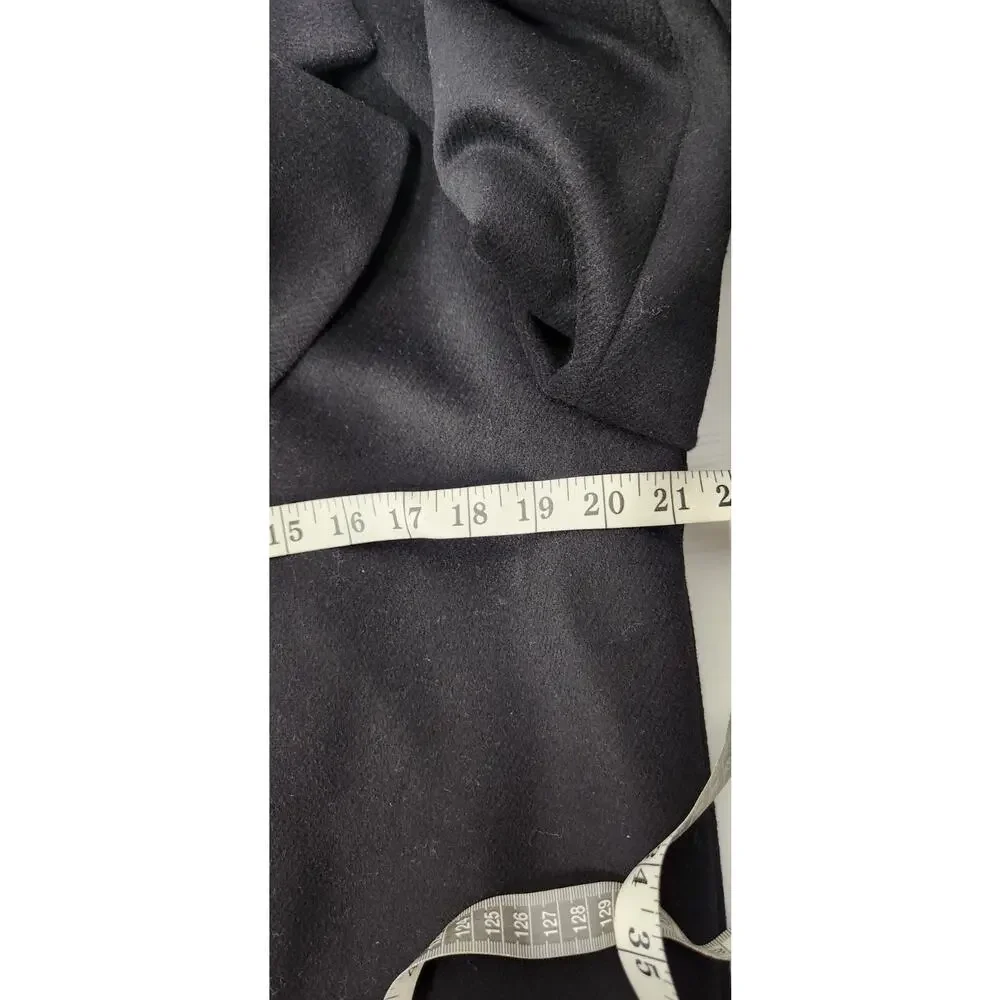 Kobi Halperin Women's Channing Genuine Shearling Trim Black Wool Blend Coat, Sm - Picture 11 of 15